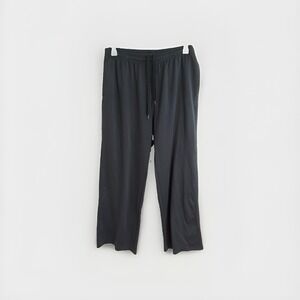 reebox mens athletic lounge black pants stretch drawstring joggers XL EUC P110